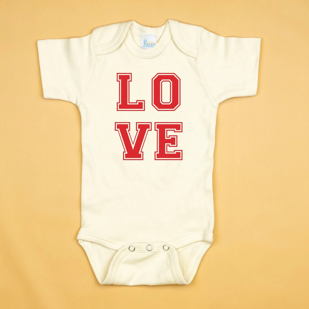 Cuddle Sleep Dream Baby One-Pieces LOVE | Natural Bodysuit