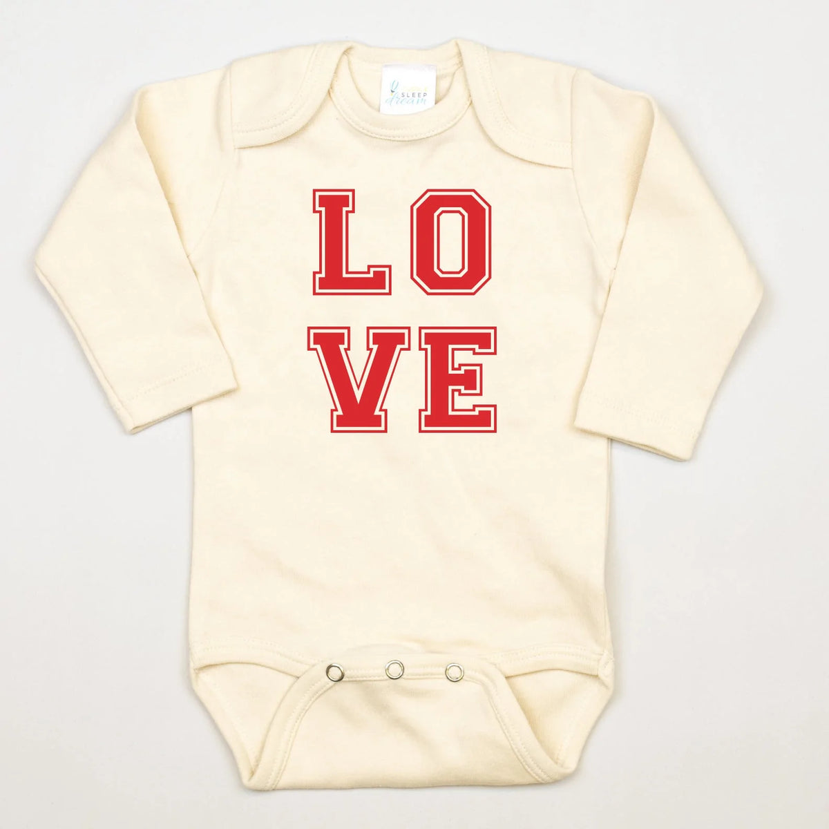 Cuddle Sleep Dream Baby One-Pieces LOVE | Natural Bodysuit