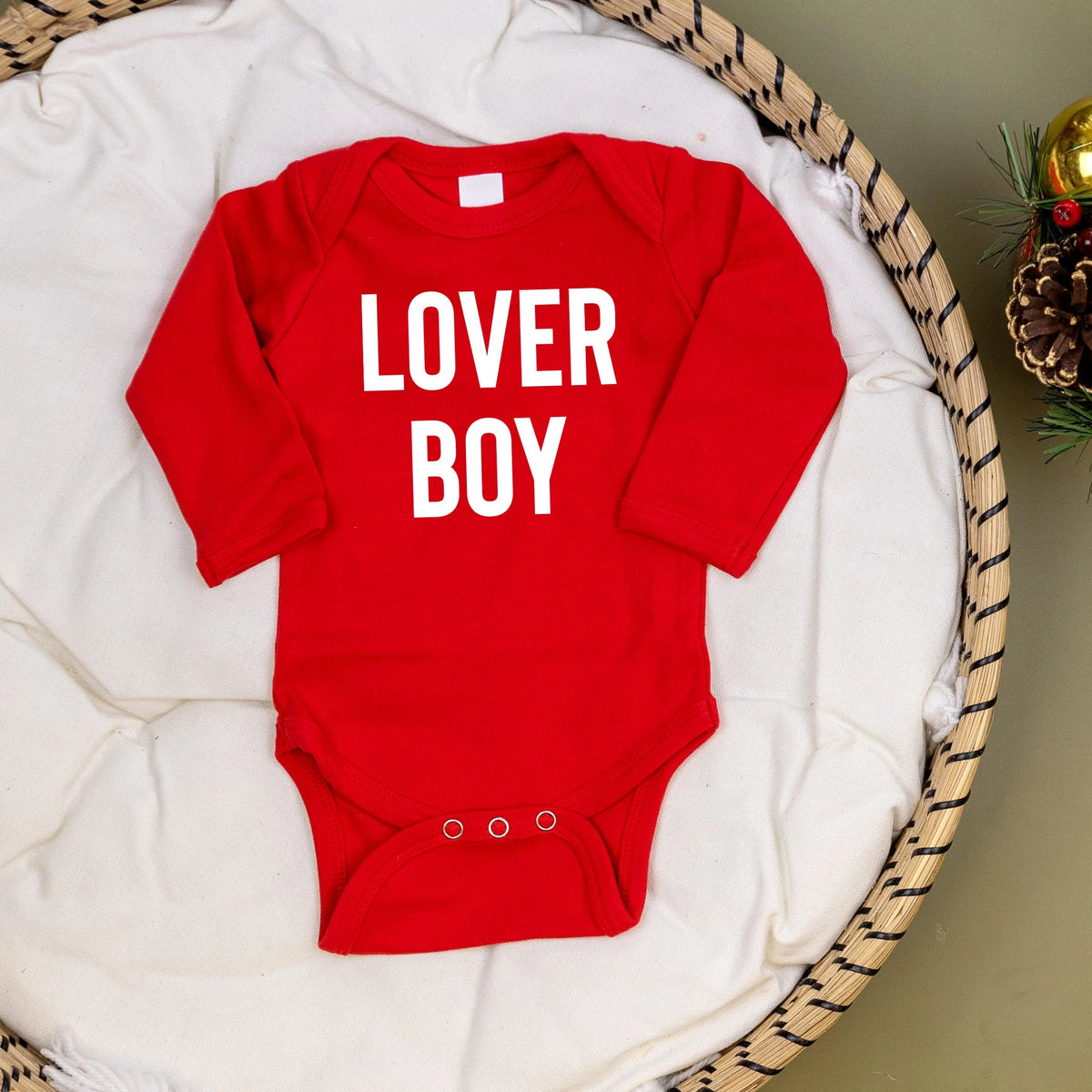 Cuddle Sleep Dream Lover Boy | Red Bodysuit