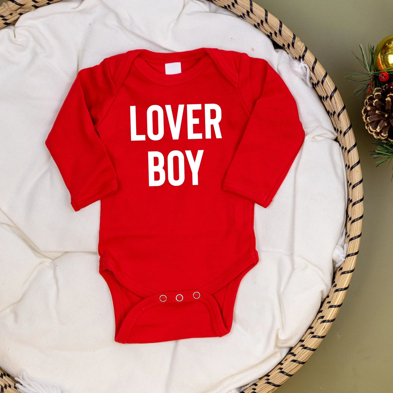 Cuddle Sleep Dream Lover Boy | Red Bodysuit