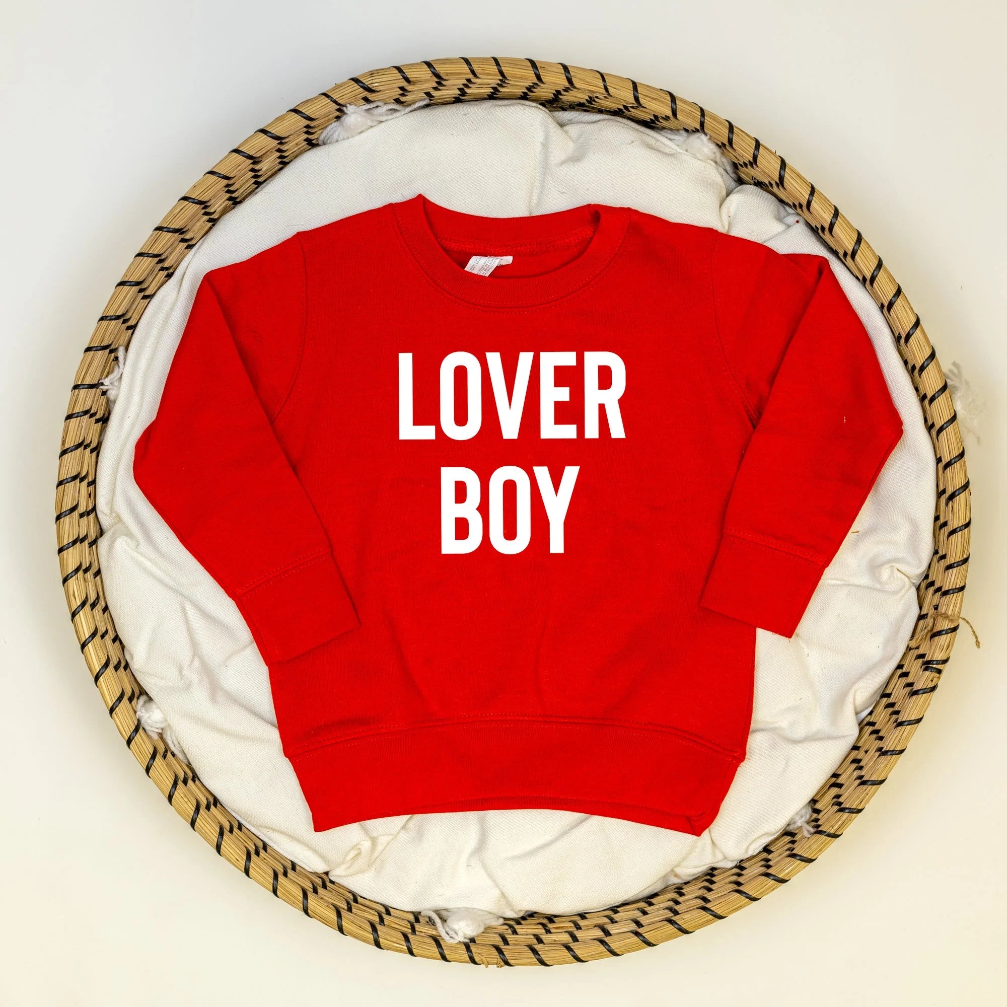 Cuddle Sleep Dream Lover Boy | Red Fleece Sweatshirt
