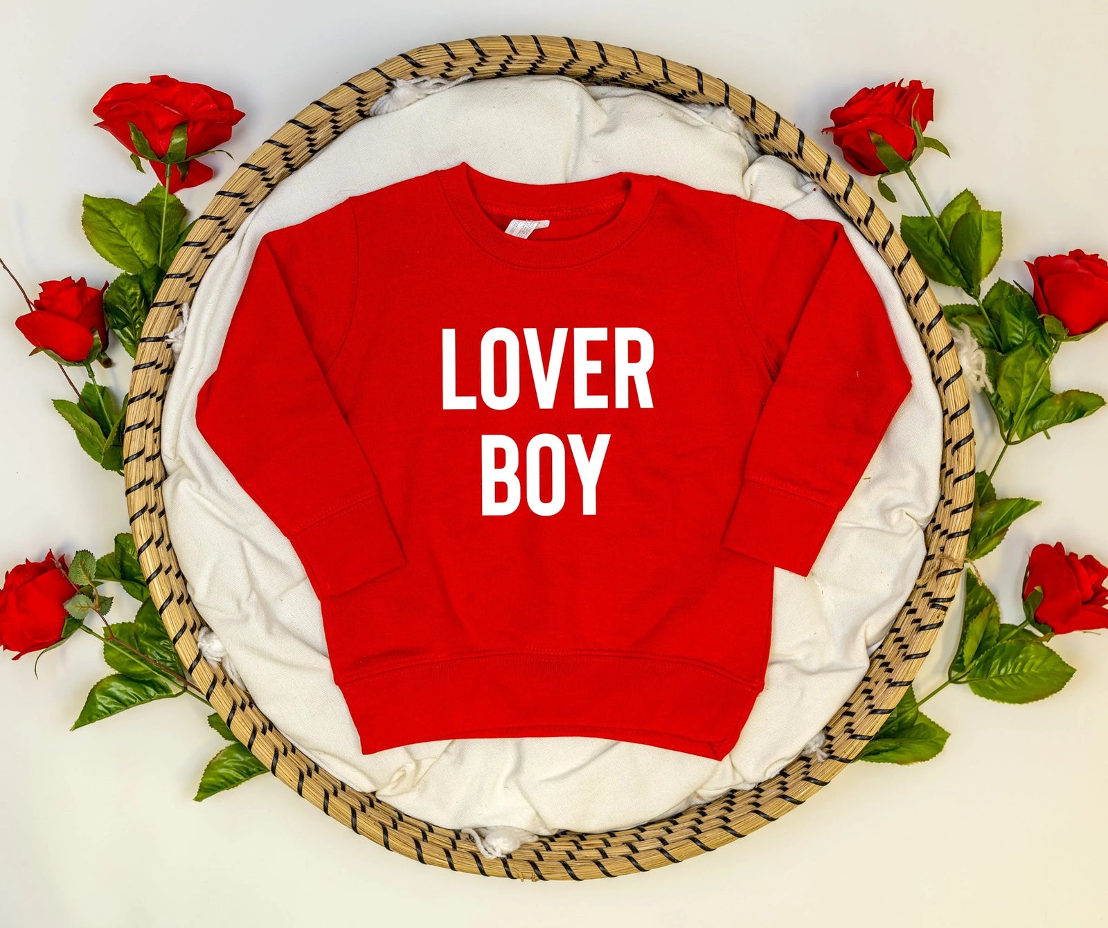 Cuddle Sleep Dream Lover Boy | Red Fleece Sweatshirt