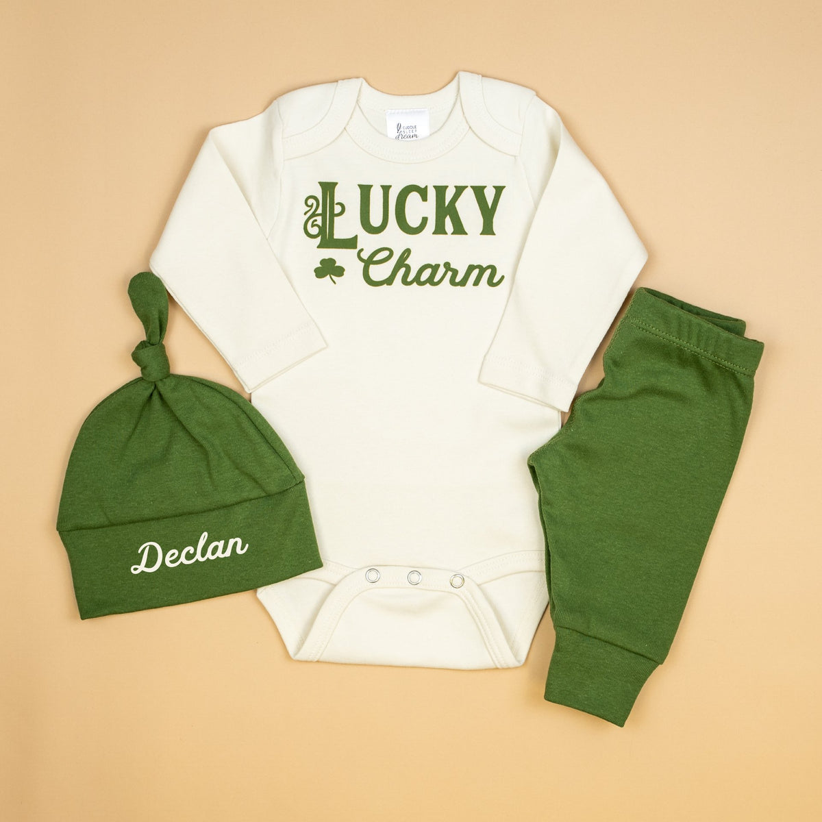 Cuddle Sleep Dream 0-3m Long Sleeve (Natural) Lucky Charm | Bundle