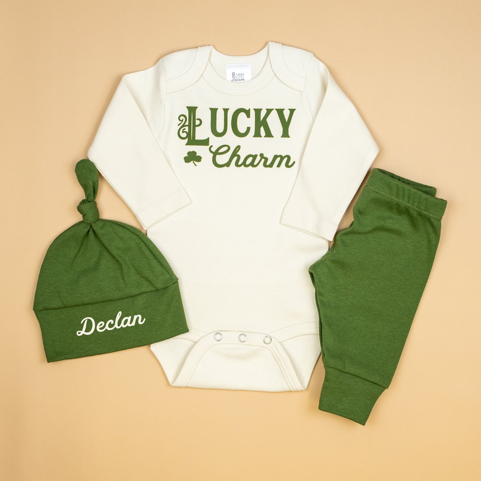 Cuddle Sleep Dream 0-3m Long Sleeve (Natural) Lucky Charm | Bundle