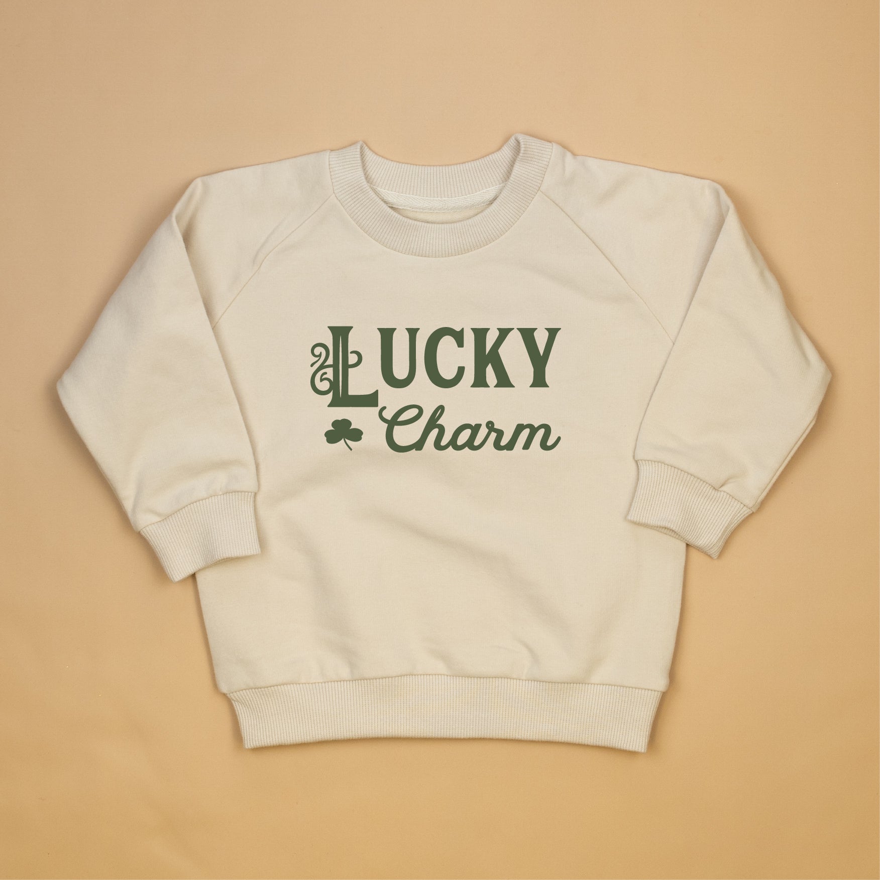Cuddle Sleep Dream Lucky Charm | Cream Terry Sweatshirt
