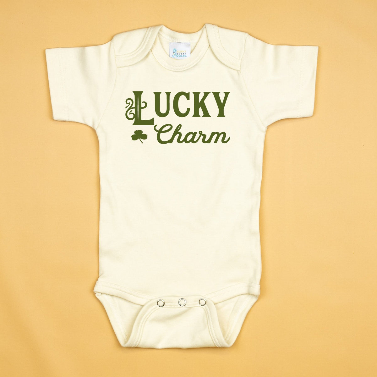 Cuddle Sleep Dream 0-3m Short Sleeve (Natural) Lucky Charm | Natural Bodysuit