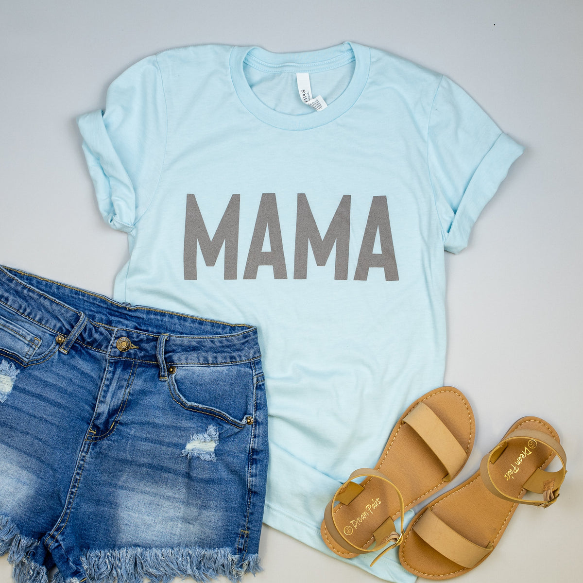 Cuddle Sleep Dream Adult Tees MAMA | Ice Blue Unisex Tshirt