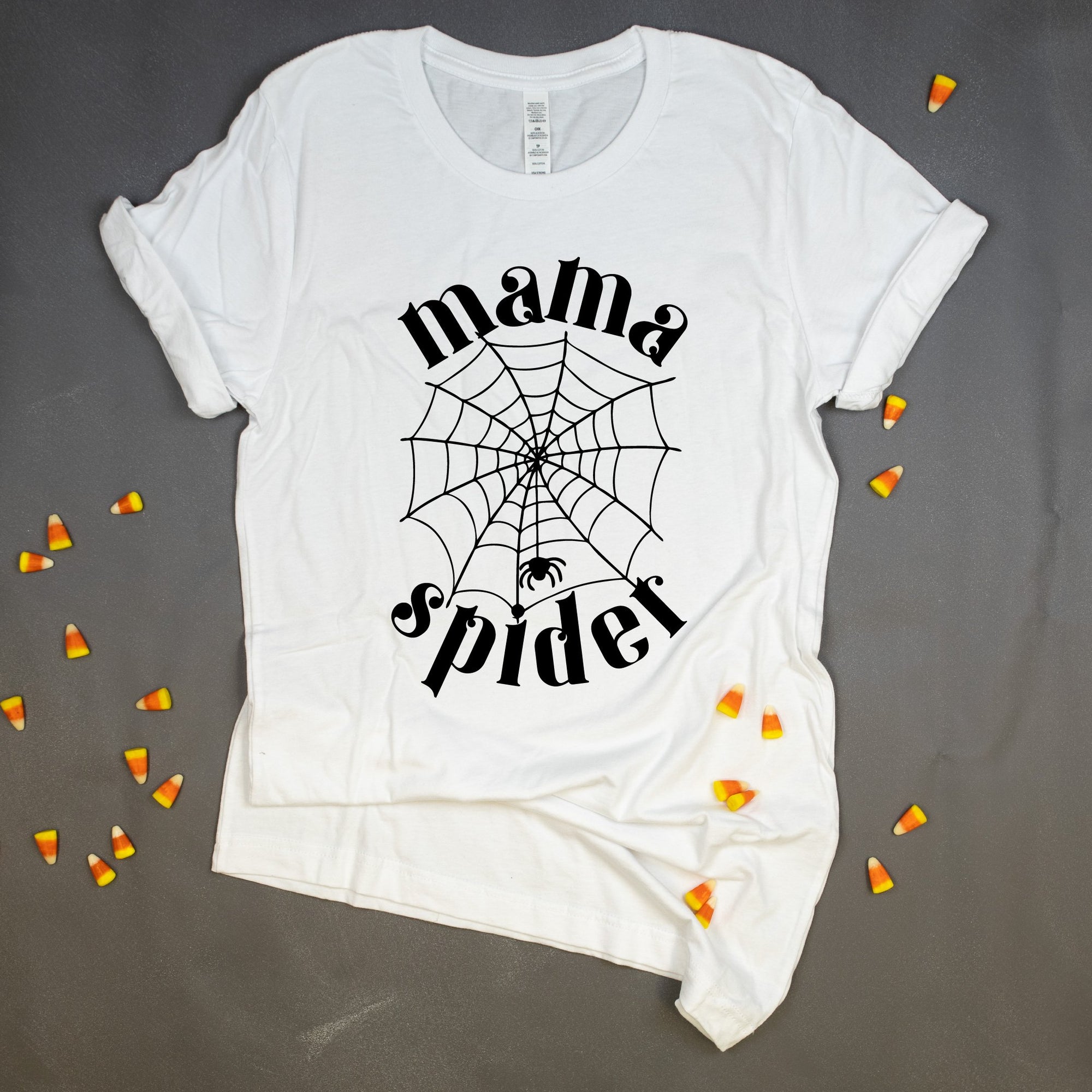 Cuddle Sleep Dream Adult Tees Mama Spider | Full Design | White Tshirt Short Sleeve