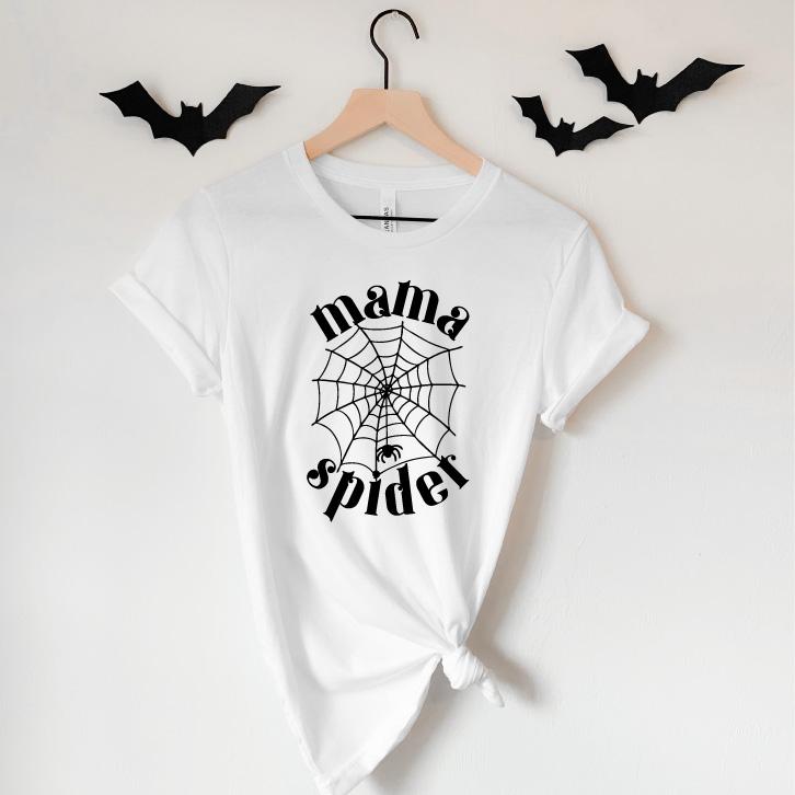 Cuddle Sleep Dream Adult Tees Mama Spider | Full Design | White Tshirt Short Sleeve