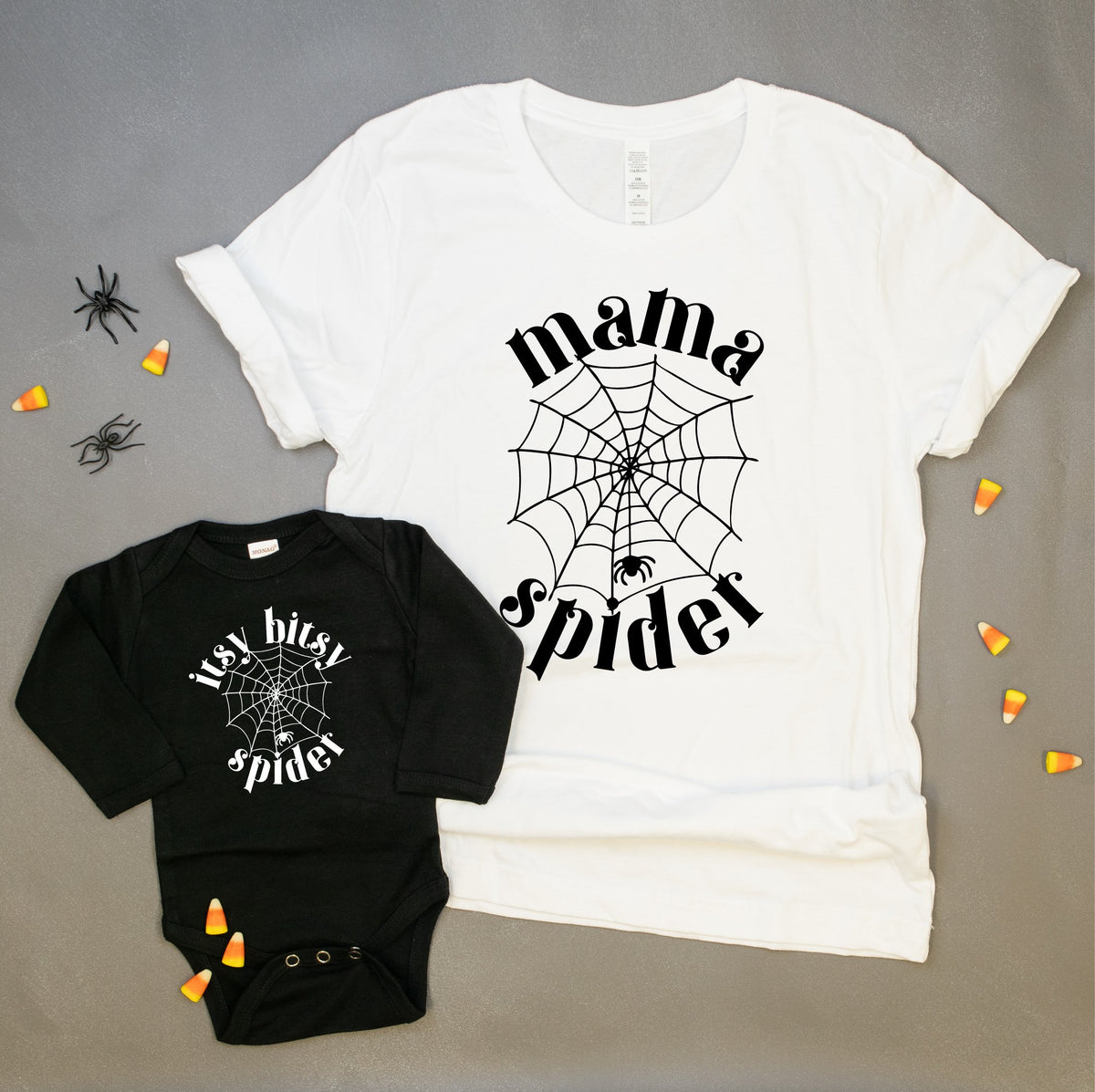 Cuddle Sleep Dream Adult Tees Mama Spider | Full Design | White Tshirt Short Sleeve