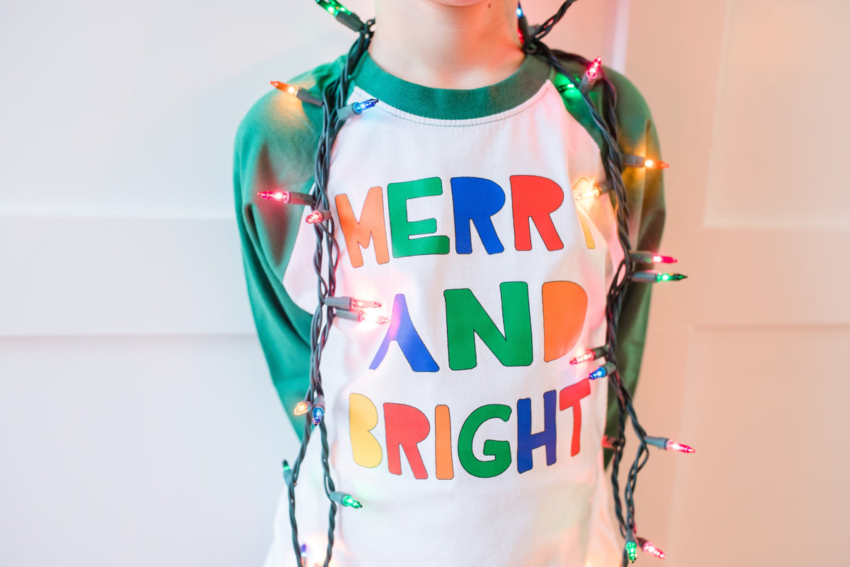 Cuddle Sleep Dream Merry &amp; Bright | GREEN Raglan | Onesie or Tee