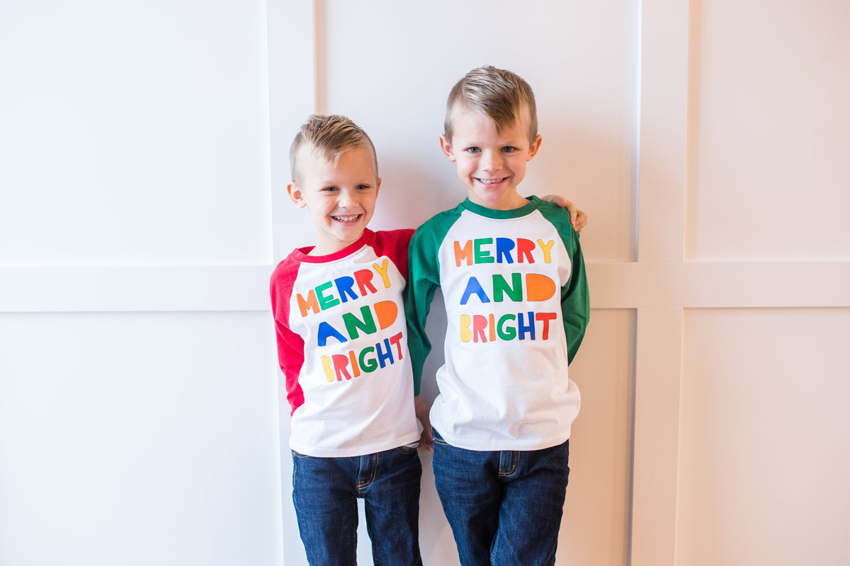 Cuddle Sleep Dream Merry &amp; Bright | GREEN Raglan | Onesie or Tee