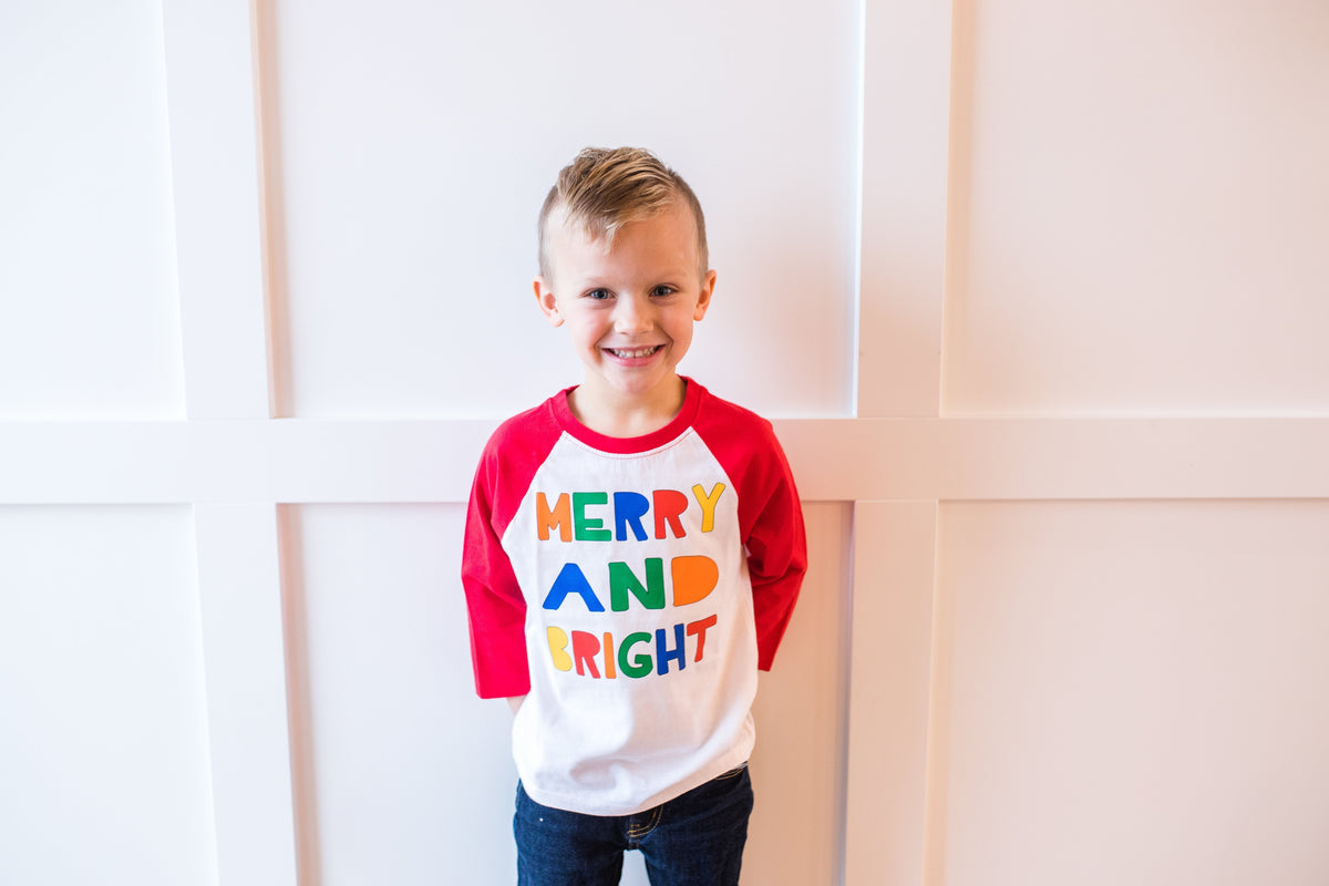 Cuddle Sleep Dream Merry &amp; Bright | RED Raglan | Onesie or Tee