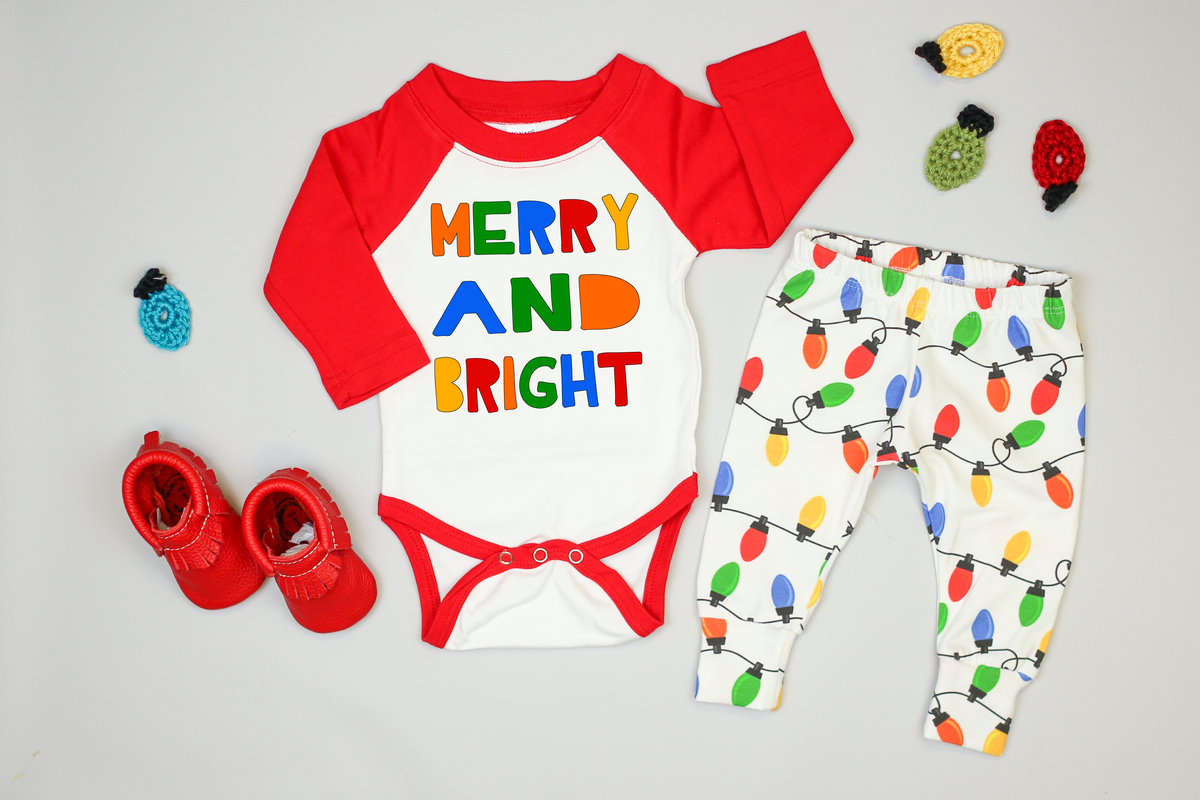 Cuddle Sleep Dream Merry &amp; Bright | RED Raglan | Onesie or Tee