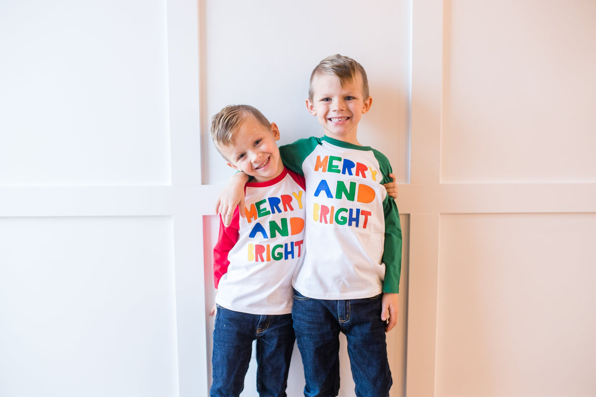 Cuddle Sleep Dream Merry &amp; Bright | RED Raglan | Onesie or Tee