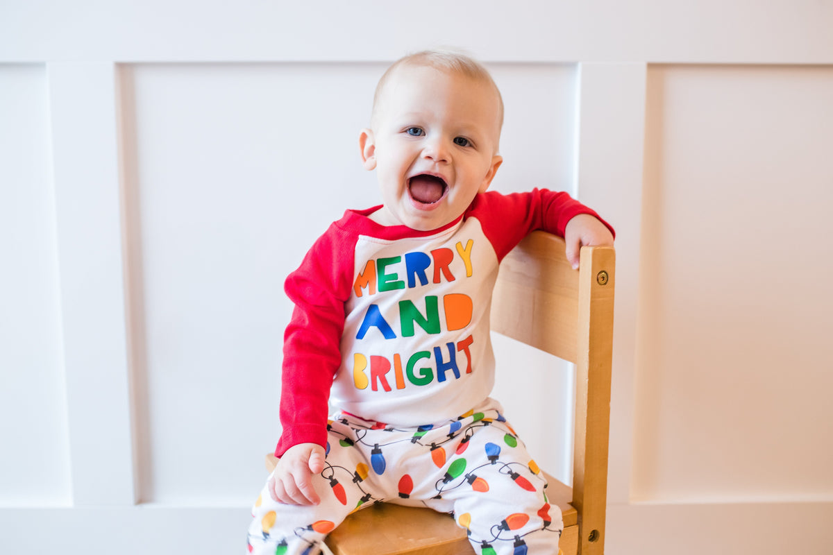 Cuddle Sleep Dream Merry &amp; Bright | RED Raglan | Onesie or Tee