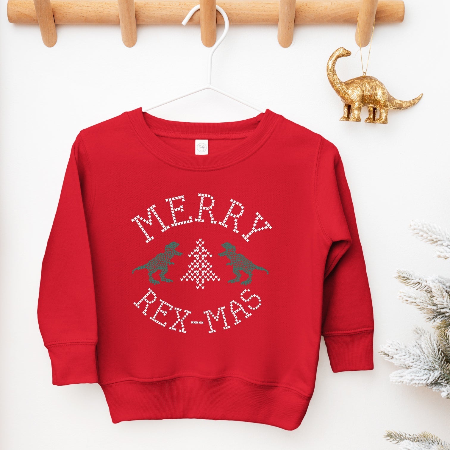 Cuddle Sleep Dream Merry Rex-Mas | Red Sweatshirt