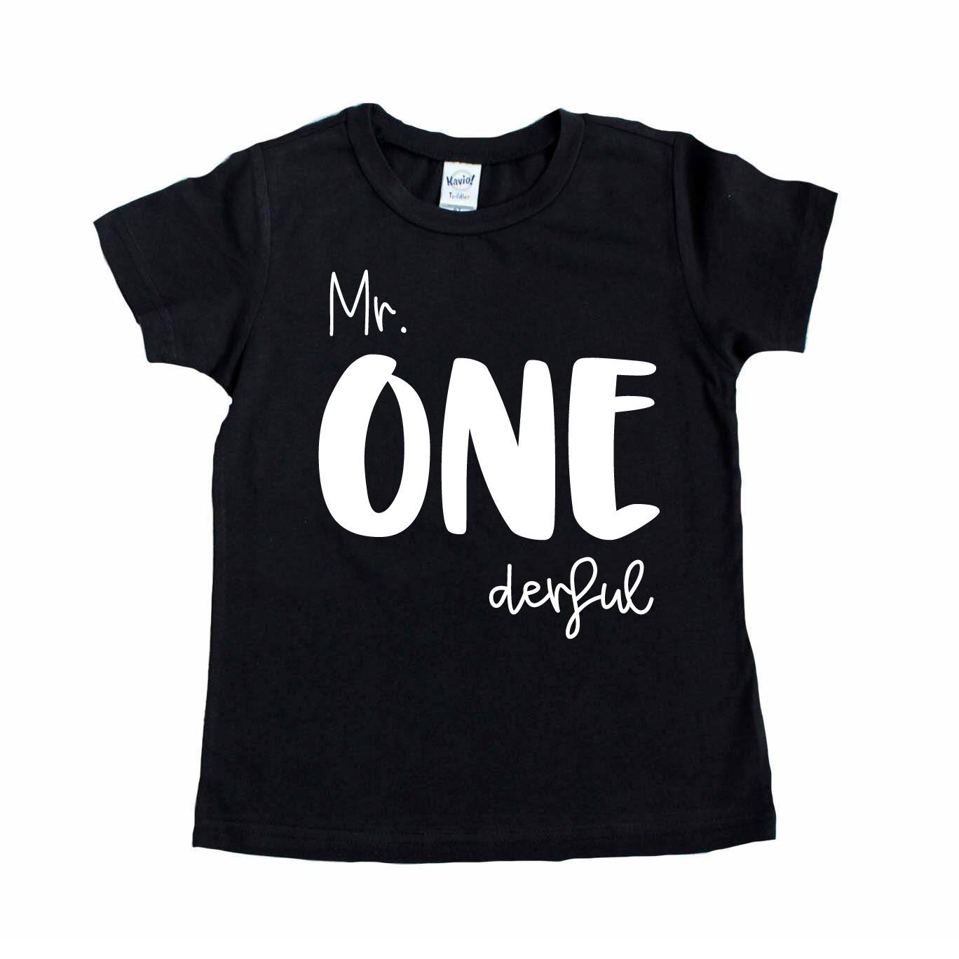 Cuddle Sleep Dream Mr. ONEderful 1st Birthday Tshirt - Black
