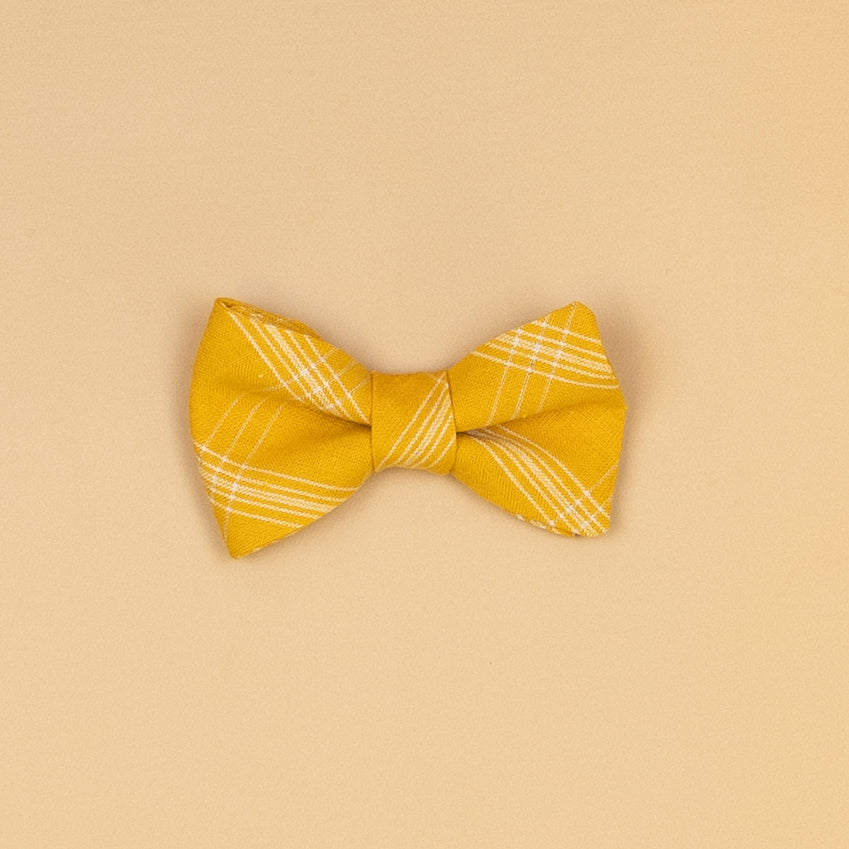 Cuddle Sleep Dream Ties Mustard Sketch Bowtie