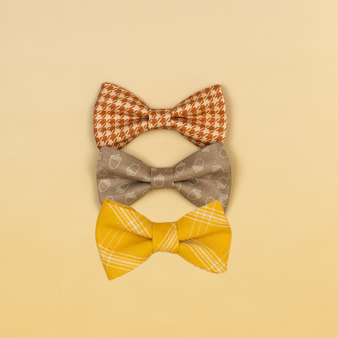 Cuddle Sleep Dream Ties Mustard Sketch Bowtie