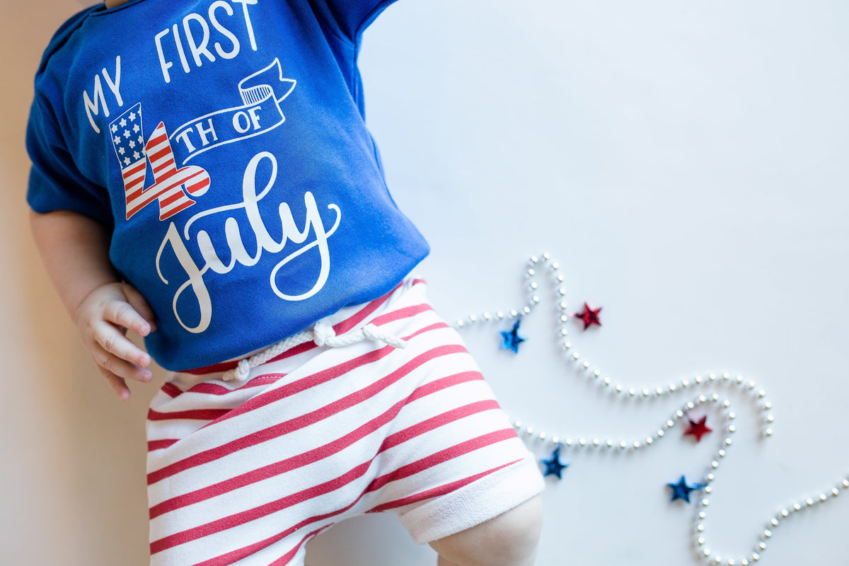 Cuddle Sleep Dream My First 4th of July | Blue Bodysuit
