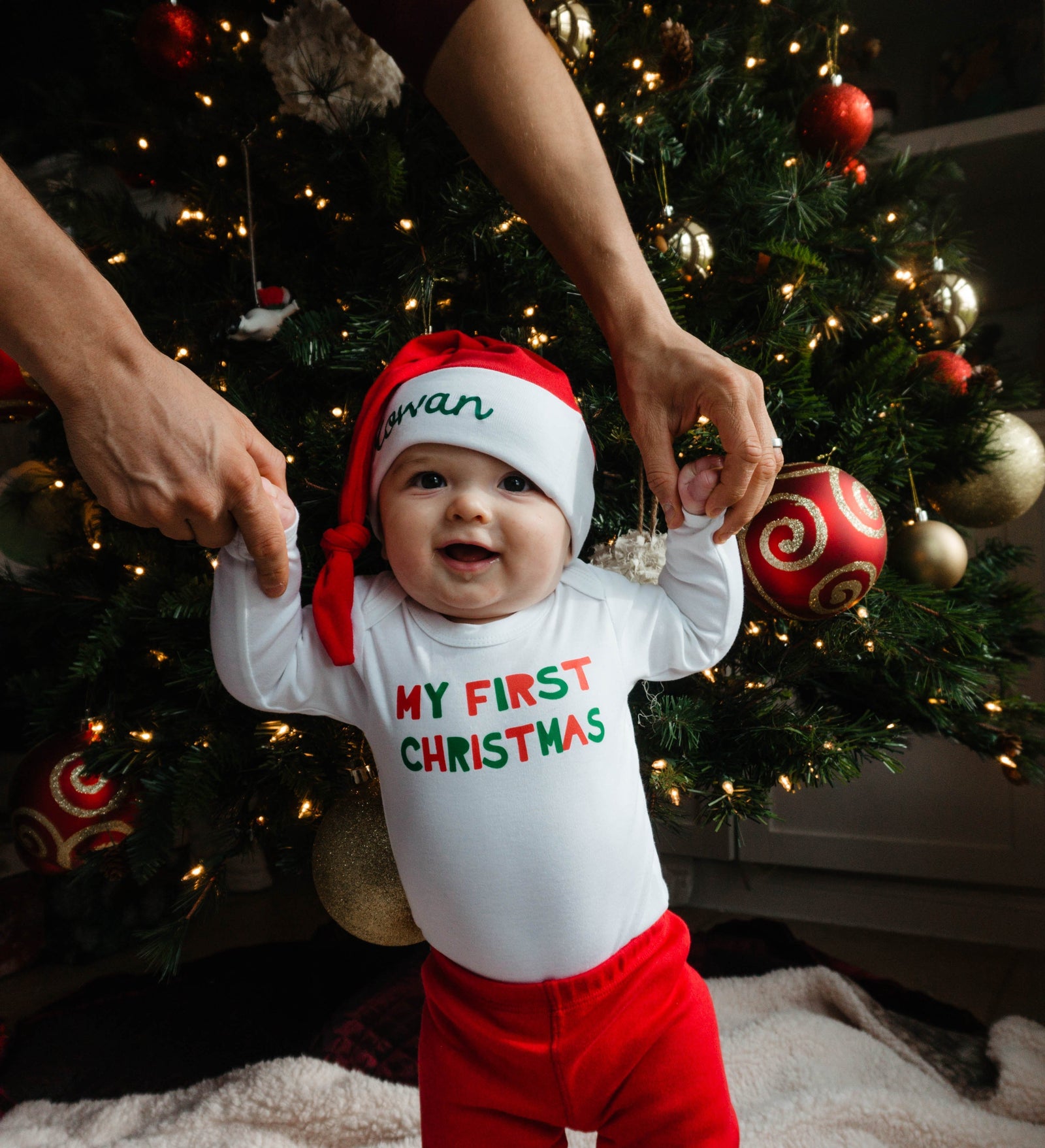 Cuddle Sleep Dream My First Christmas Classic | White Onesie