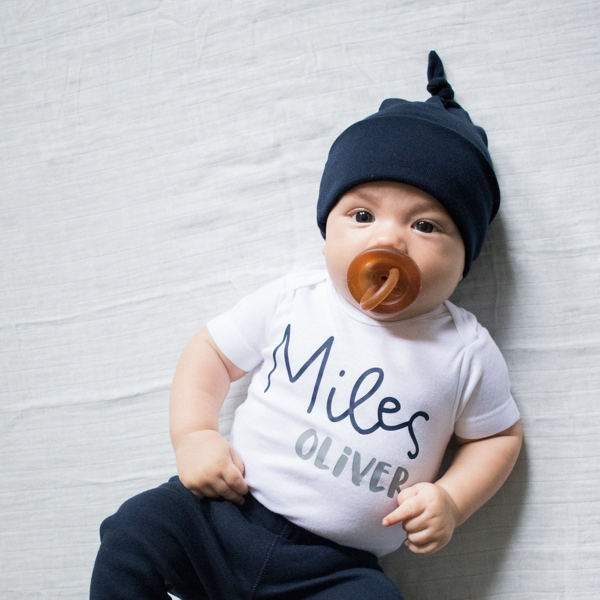 Cuddle Sleep Dream Knot Hat Navy Knot Hat