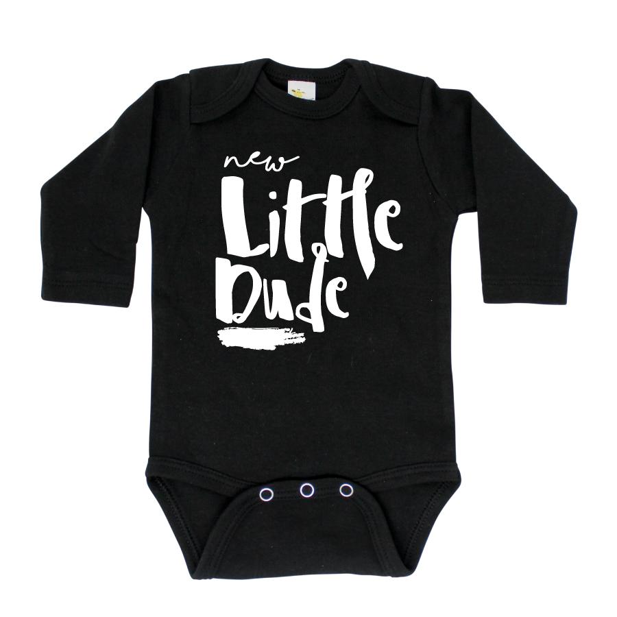 Cuddle Sleep Dream New Little Dude Onesie | Black