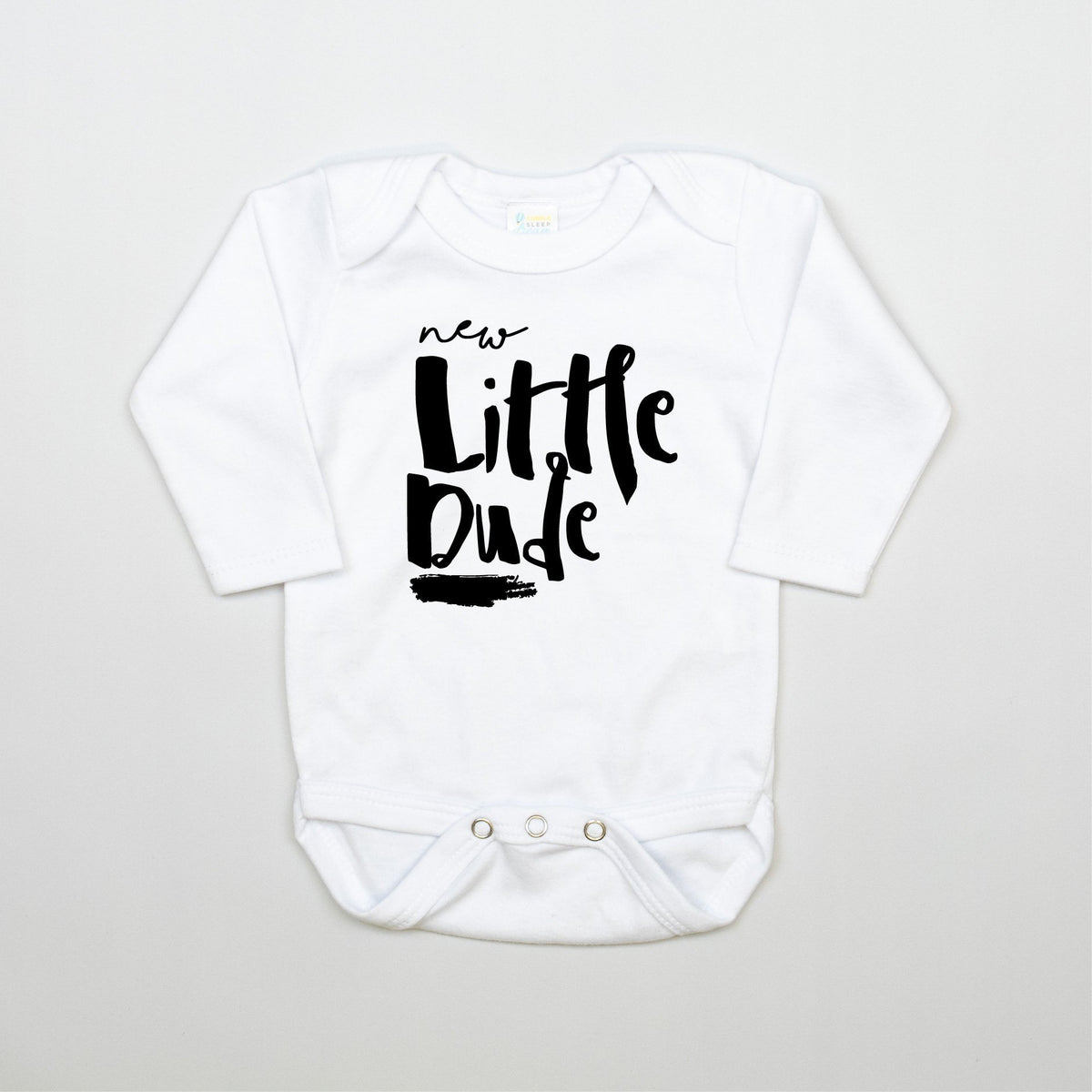 Cuddle Sleep Dream New Little Dude Onesie | White