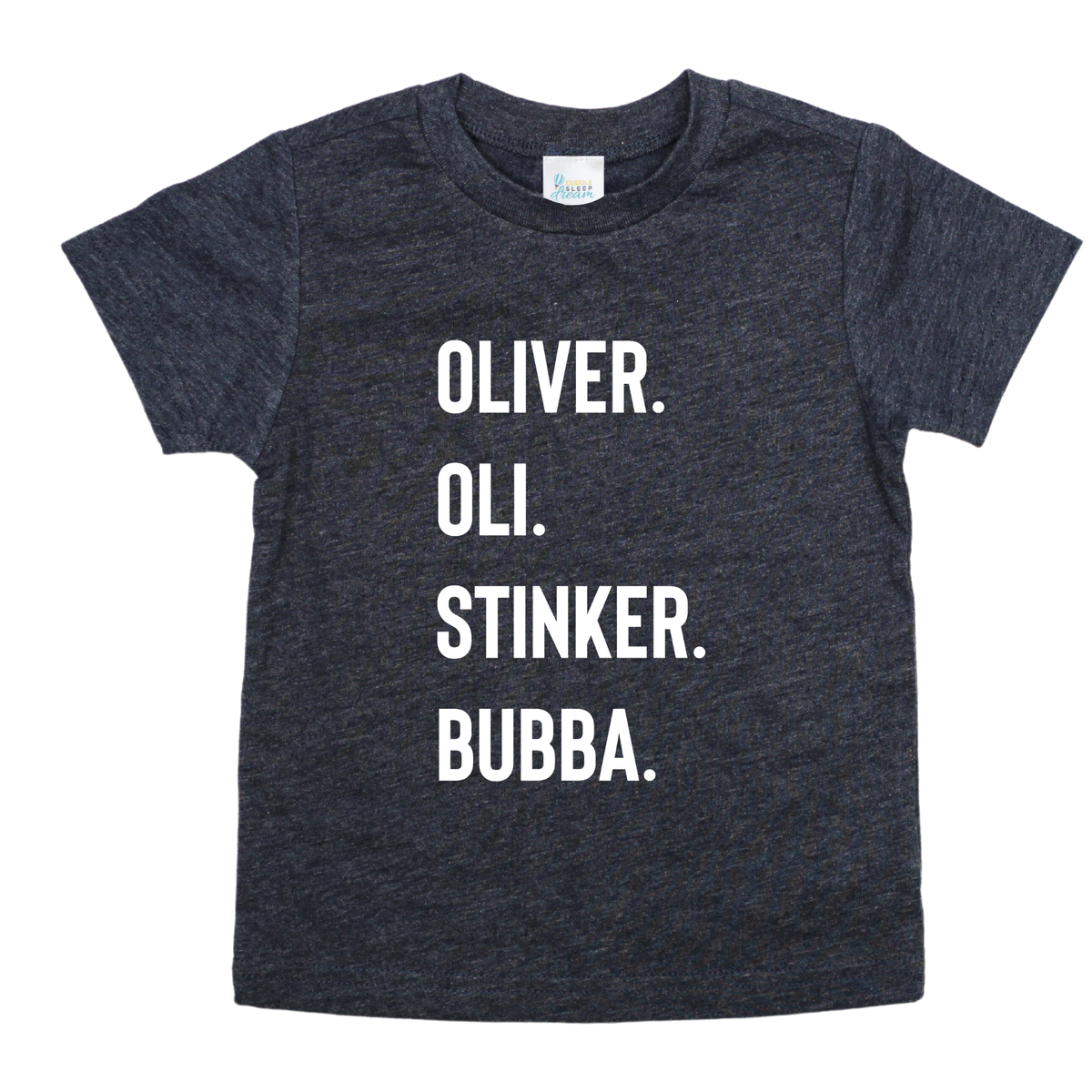 Cuddle Sleep Dream Nicknames | Heather Navy Tee