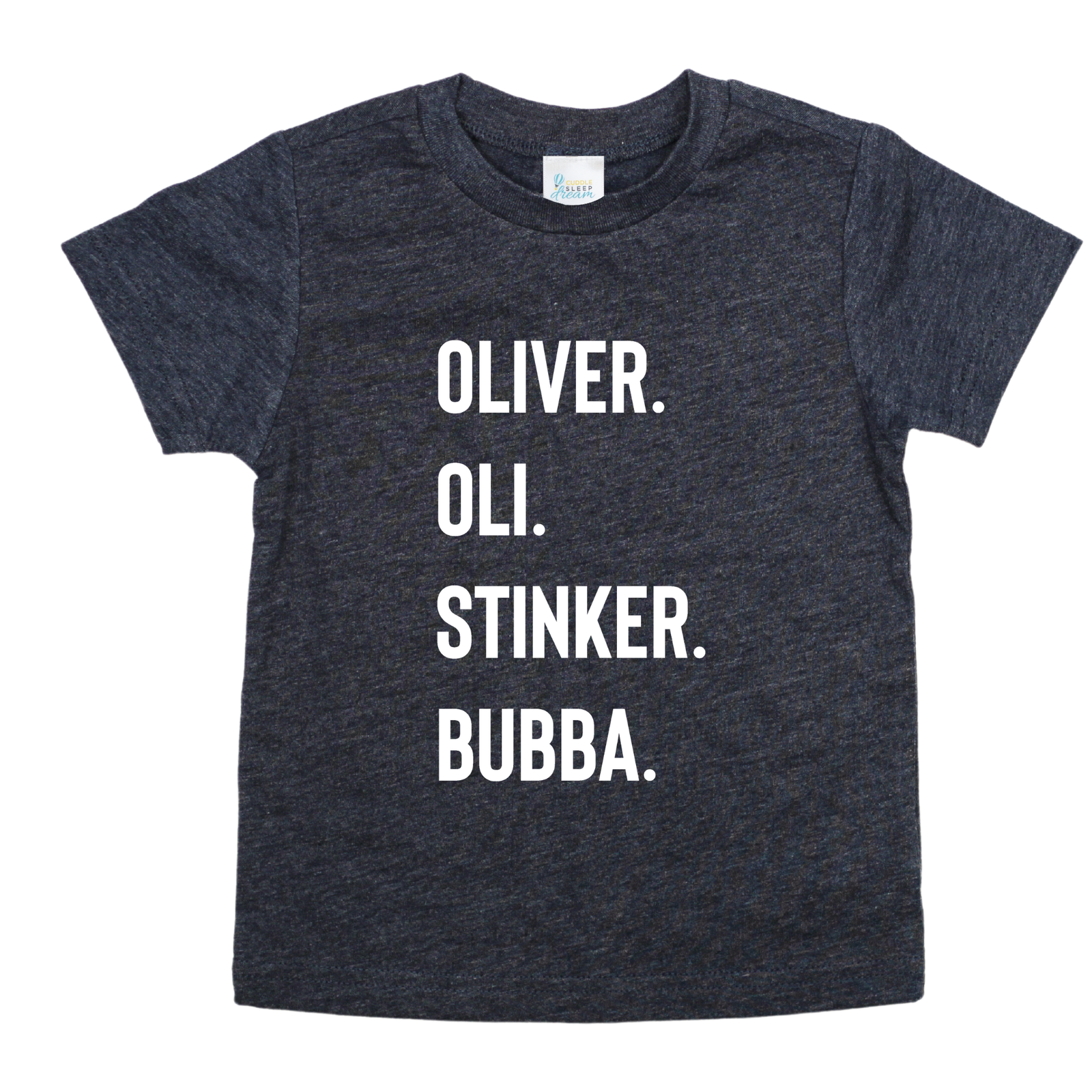 Cuddle Sleep Dream Nicknames | Heather Navy Tee