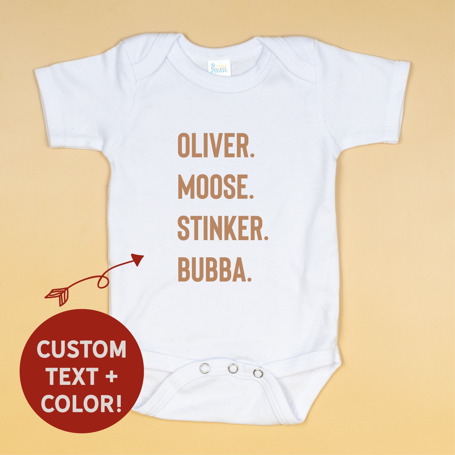 Cuddle Sleep Dream Nicknames | White Bodysuit