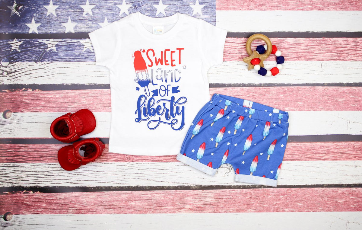 Cuddle Sleep Dream roll Patriotic Popsicle Shorts