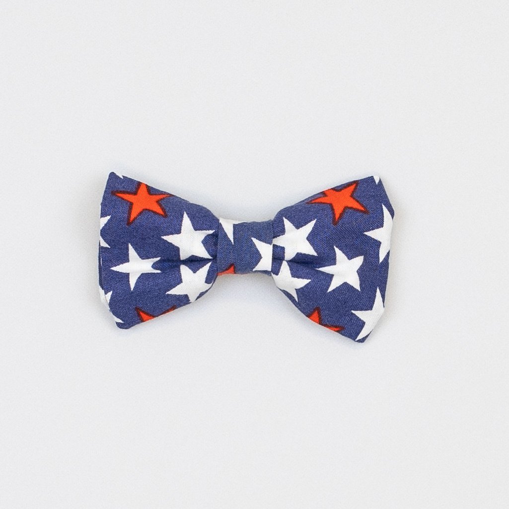 Cuddle Sleep Dream Ties Patriotic Stars Bow Patriotic Snap-On Tie