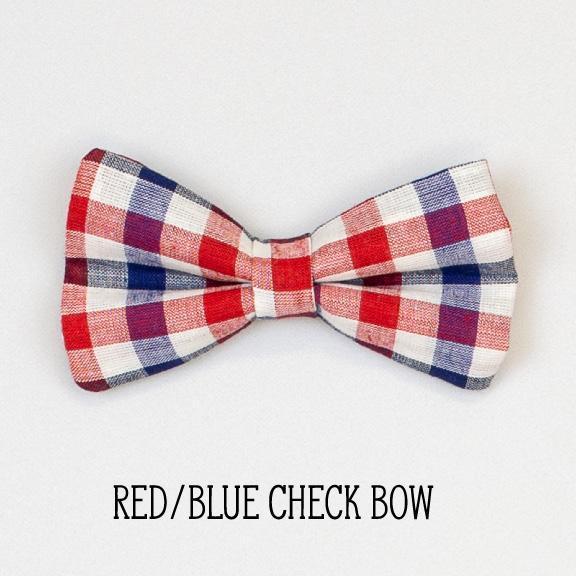 Cuddle Sleep Dream Ties Red/Blue Check Patriotic Snap-On Tie