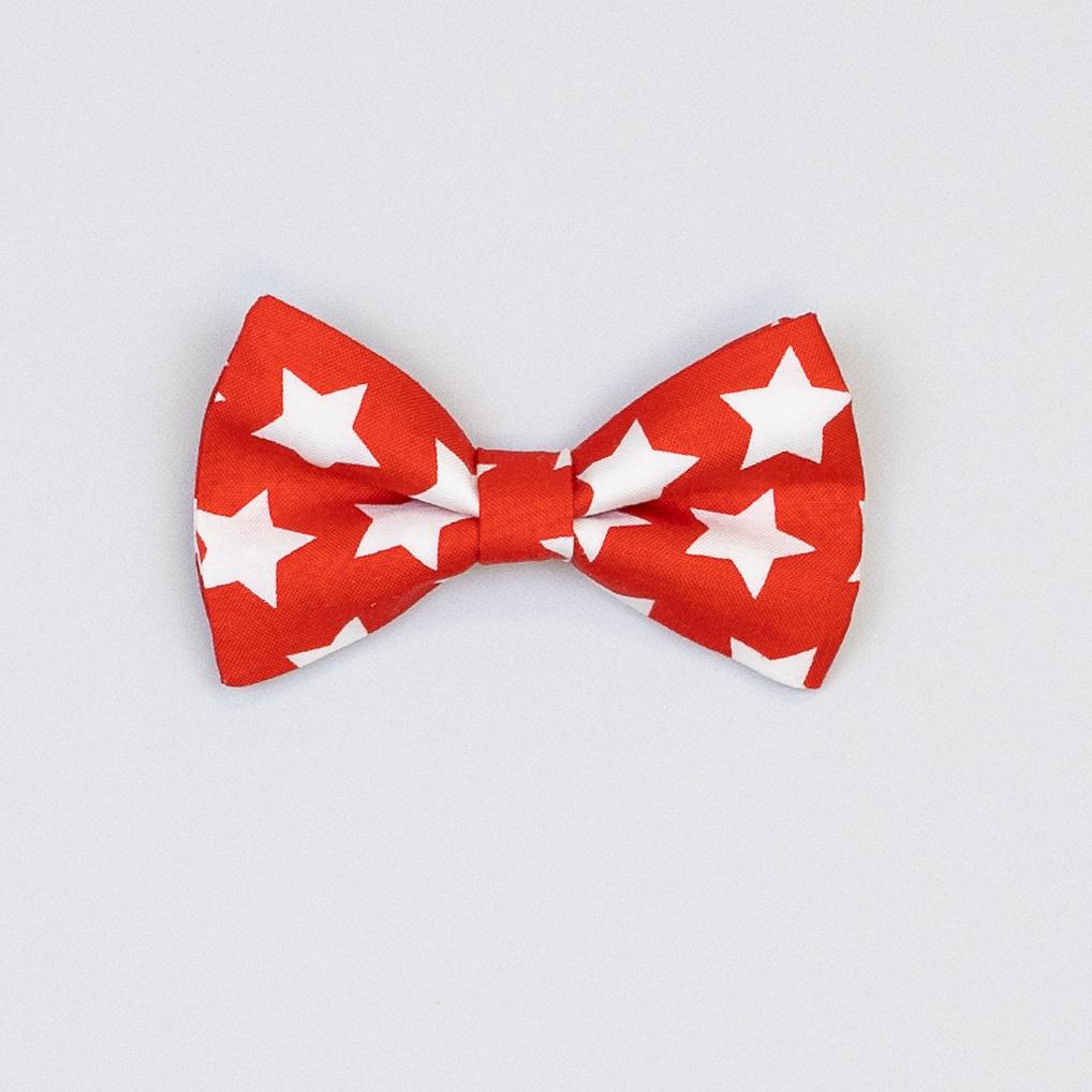 Cuddle Sleep Dream Ties Red Stars Bow Patriotic Snap-On Tie