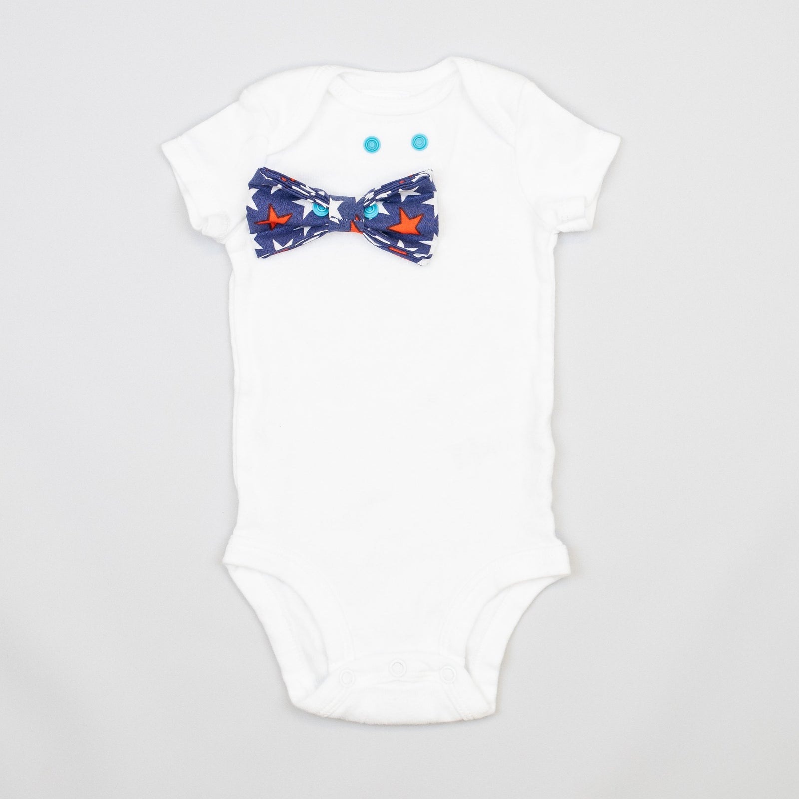 Cuddle Sleep Dream Bowtie Bodysuit Patriotic Stars Bowtie Bodysuit (Red, White, & Blue)