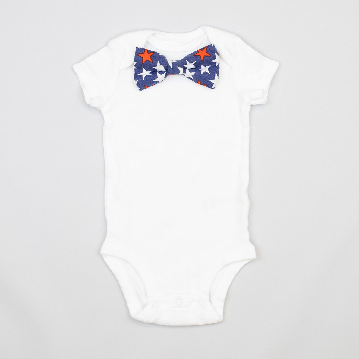 Cuddle Sleep Dream Bowtie Bodysuit Patriotic Stars Bowtie Bodysuit (Red, White, &amp; Blue)