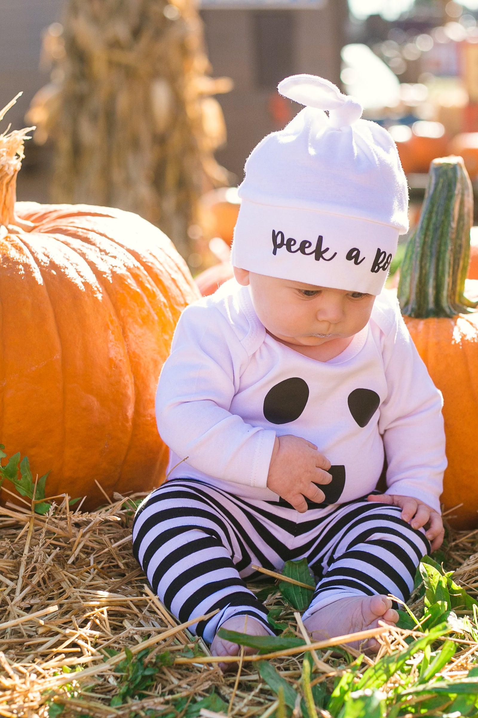 Cuddle Sleep Dream Knot Hat Peek A Boo | White Knot Hat