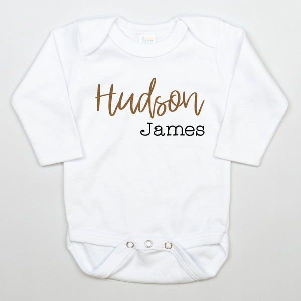 Personalize It First Middle Name Bodysuit Cuddle Sleep Dream