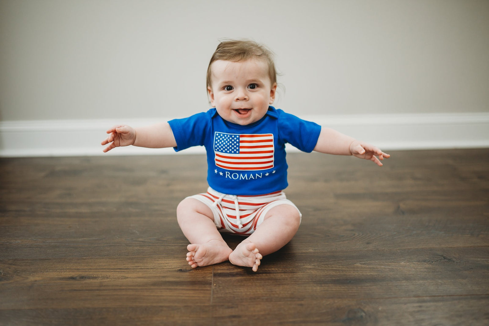 Personalized Flag Shirt/Onesie | Blue