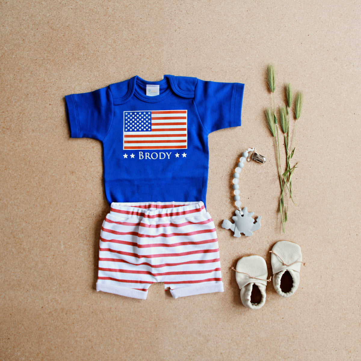 Personalized Flag Shirt/Onesie | Blue