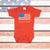 Cuddle Sleep Dream 0-3m Onesie Personalized Flag Shirt/Onesie | Red