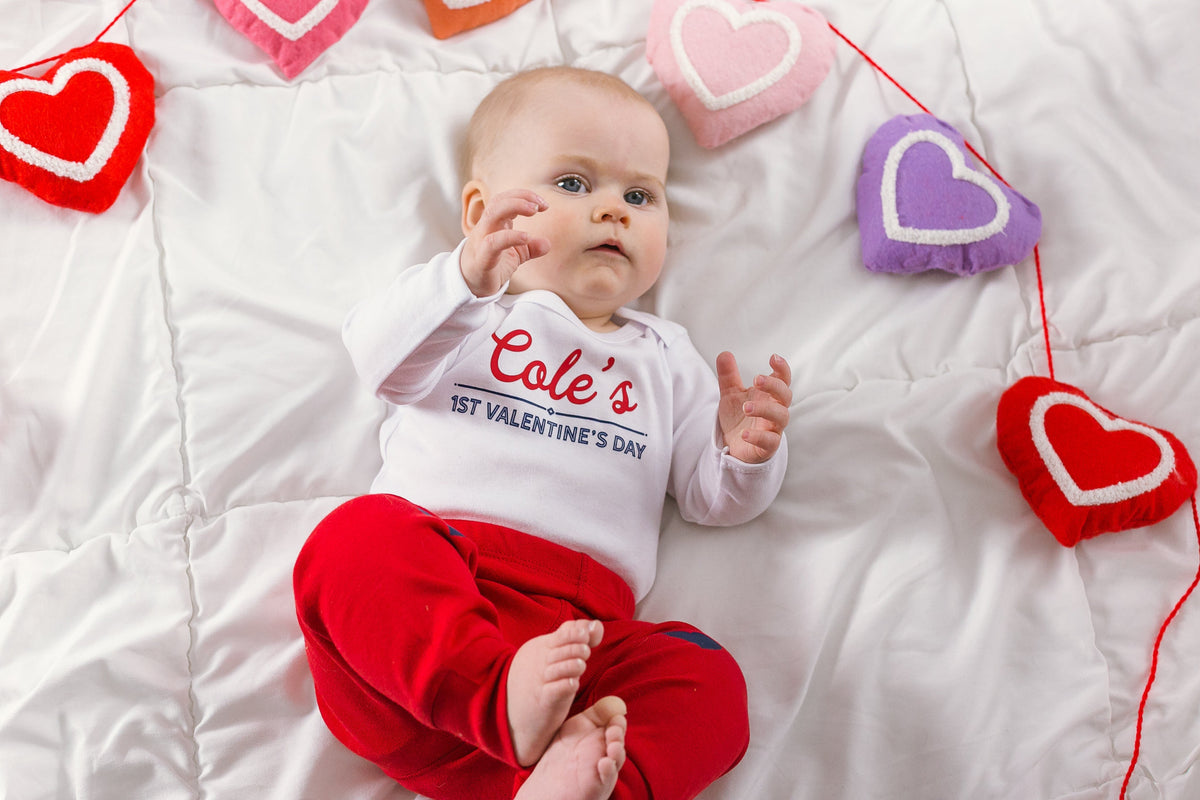 Cuddle Sleep Dream Personalized My 1st Valentines Onesie