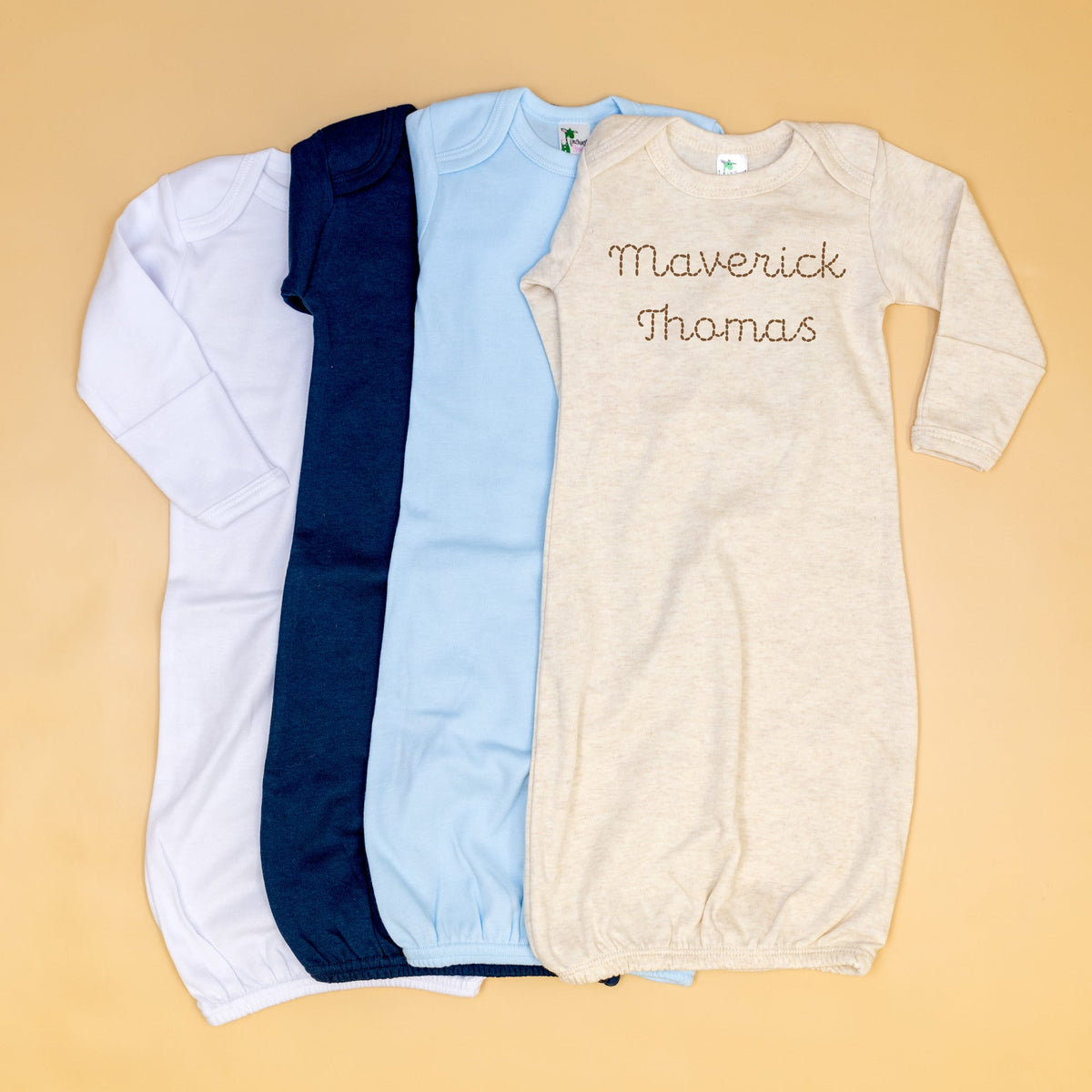 Cuddle Sleep Dream gown Personalized Stitched Newborn Gown