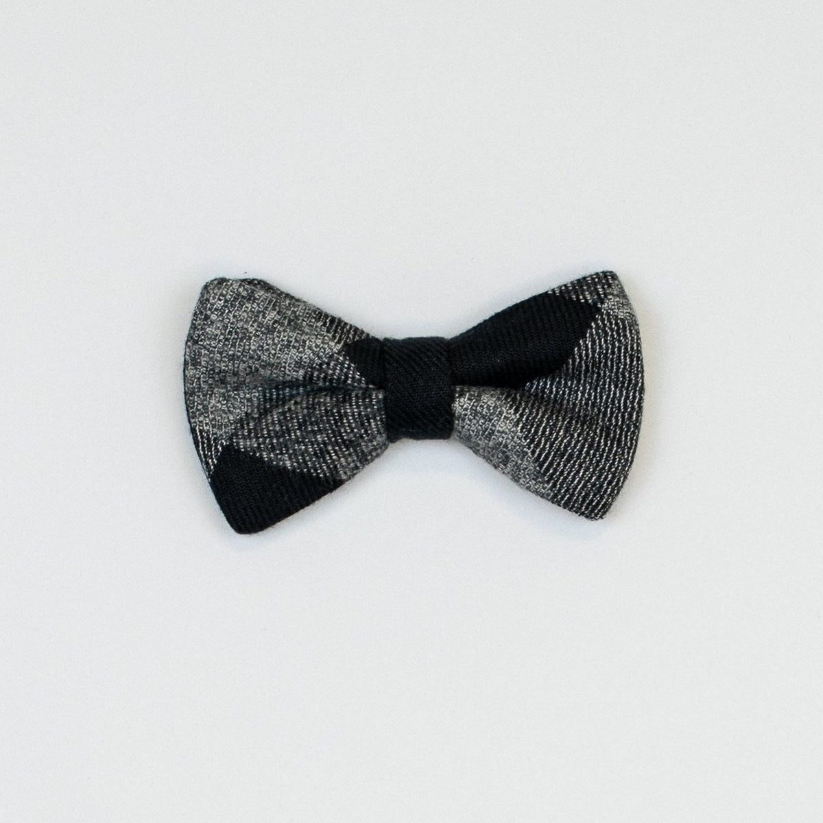 Cuddle Sleep Dream Ties Black Flannel Plaid Bow Plaid Snap-On Tie