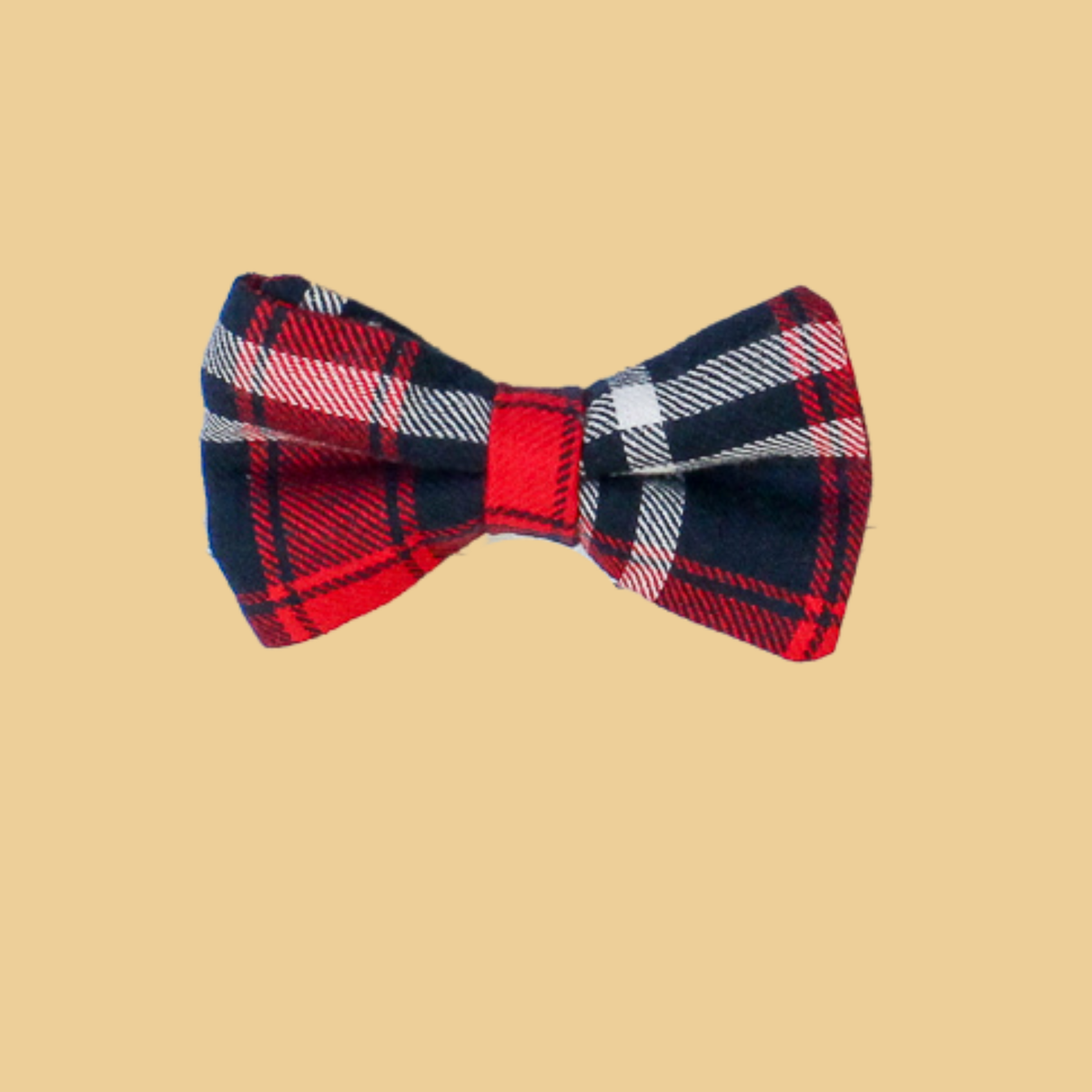 Cuddle Sleep Dream Ties Red/Navy Plaid Bow Plaid Snap-On Tie