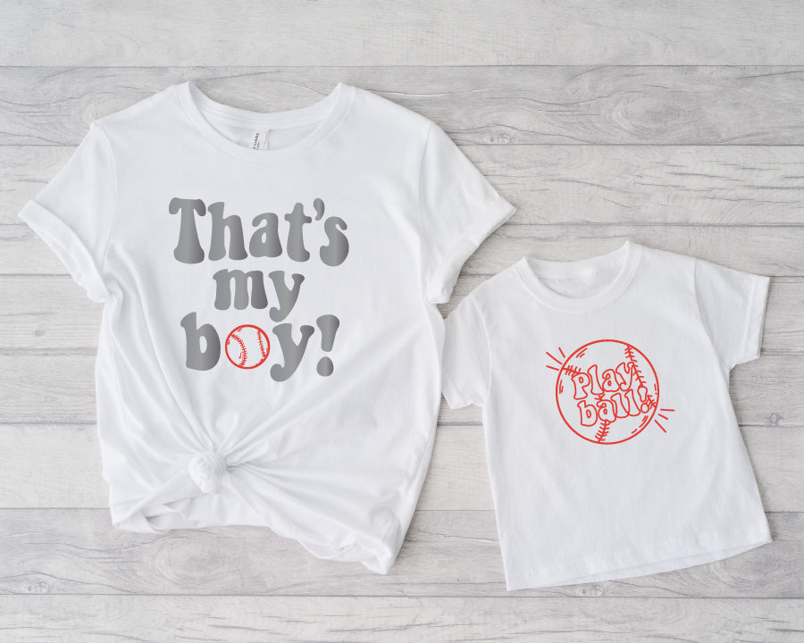 Cuddle Sleep Dream Play Ball Baseball | White Tshirt