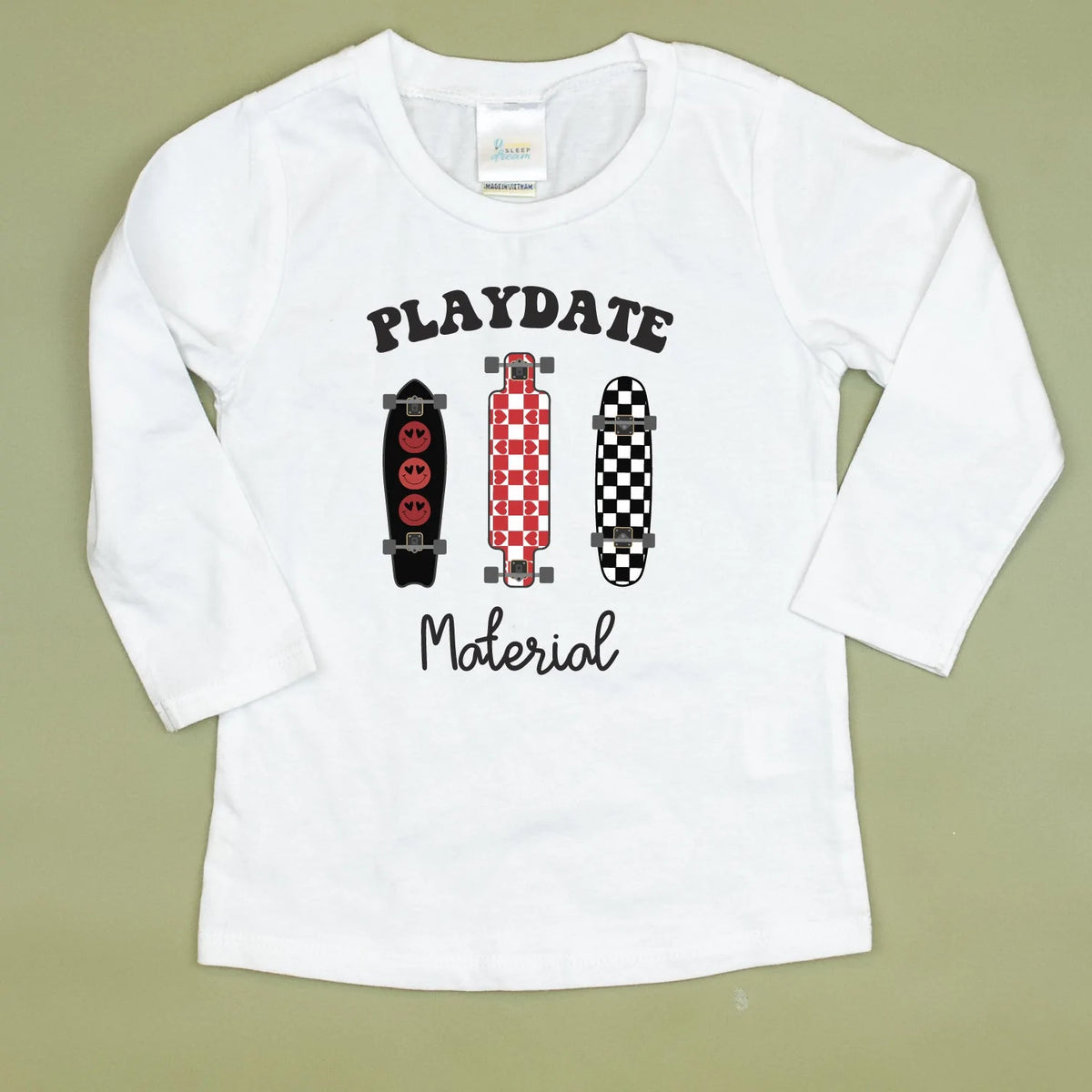 Cuddle Sleep Dream Baby &amp; Toddler Tops Playdate Material | White Tshirt