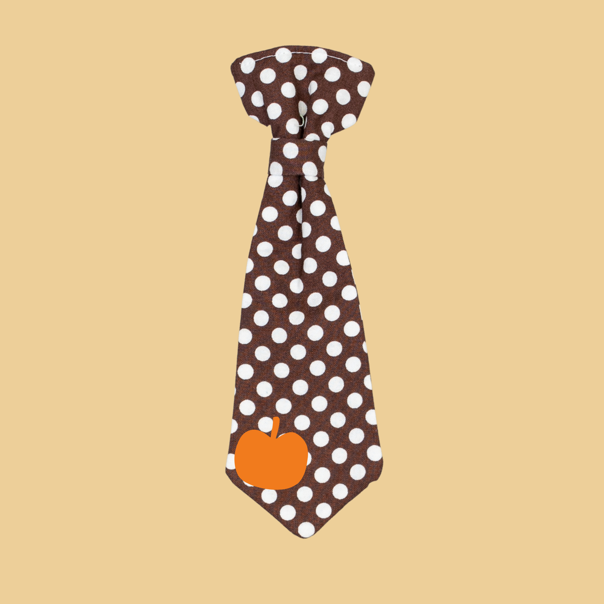 Cuddle Sleep Dream Ties Brown/White DOT w/ Pumpkin Pumpkin Neckties